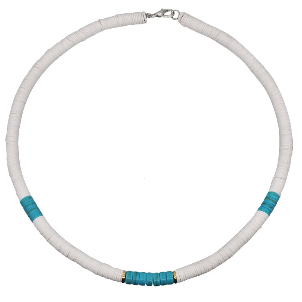Fashion Soft Pottery Choker Necklace For Women Bohemian Colorful Clay Collar Shell Necklace Summer Beach Jewelry