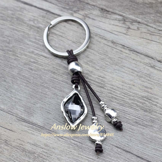 Anslow Fashion Jewelry  Wrap Crystal Custom Keychain For Female Women Key Chains Ring Girl Friendship Gift LOW0018KY - Charlie Dolly