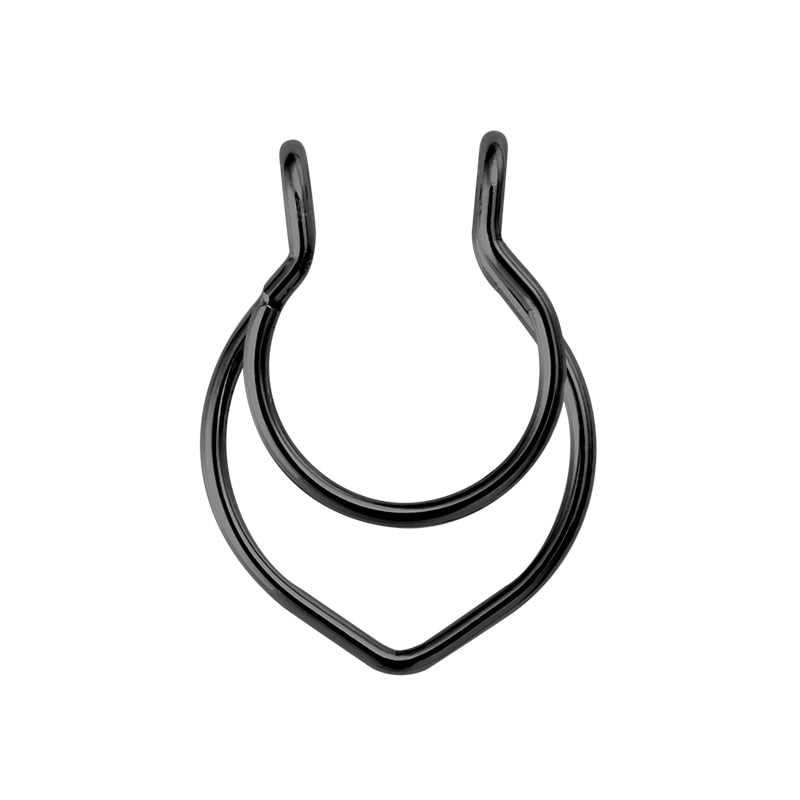 Fake Nose Ring Non Piercing Horseshoe Septum Piercing Magnetic Hoop Stainless Steel Reusable Magnet Punk for Women Jewelry Gifts
