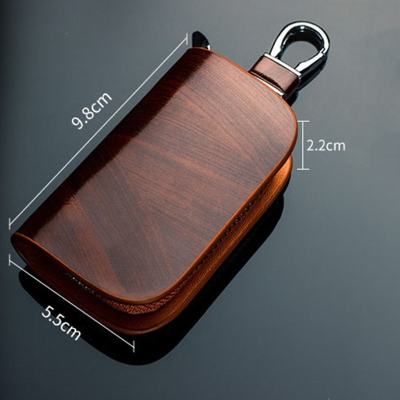 Leather Car Zipper Key Case Cover Wallet Bag Keychain For MG ZS 350 GS GT HS MG5 MG6 MG7 TF ORKINA Accessories