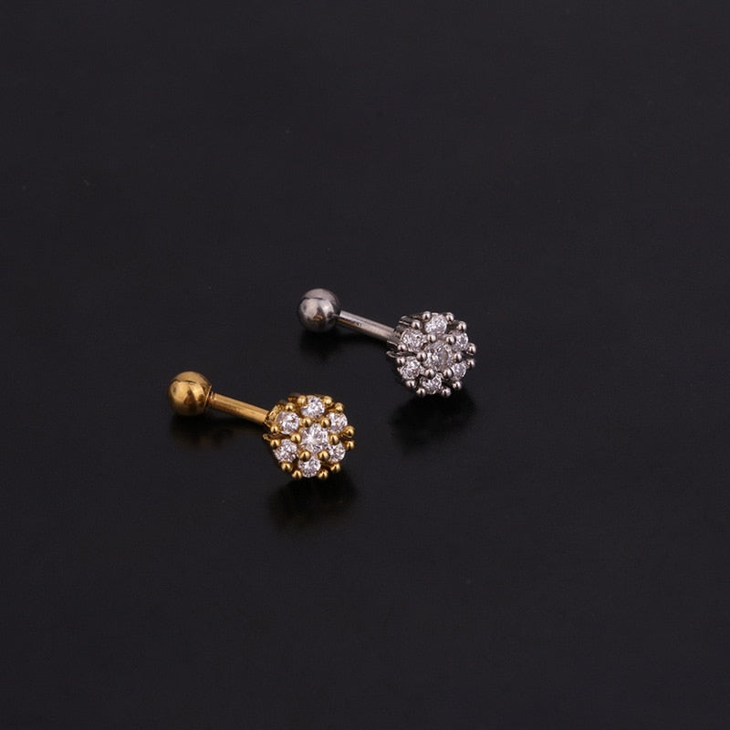 1Pc 1.6x8mm Eyebrow Daith Snug Ring Piercing Curved Barbell Tragus Forward Helix Piercings for Women Men Rook Earrings Piercing