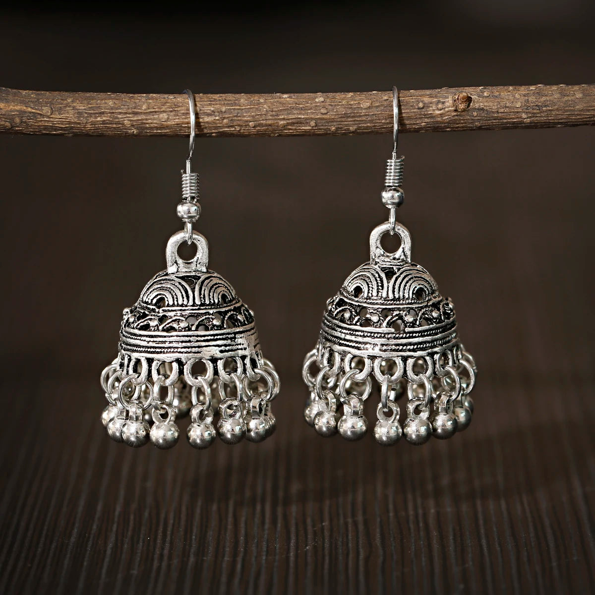Pearl Bead Indian Jhumka Hanging Earrings Jewelry