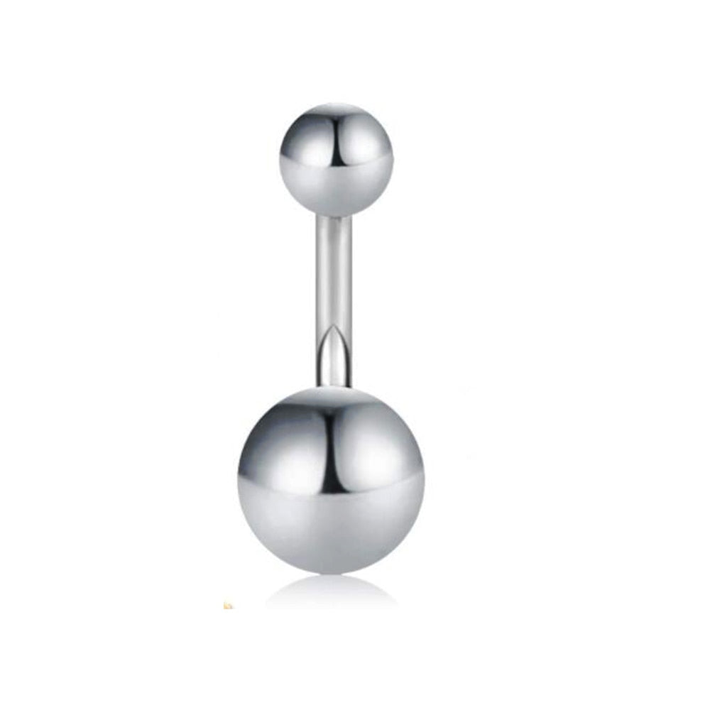 JUNLOWPY Wholesales 100pcs Silver 10/12/14mm Belly Button Rings Body Piercing Navel Piercing 14g 10mm