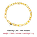 ORSA JEWELS 14K Gold Plated Genuine 925 Sterling Silver Paperclip Neck Chain 6/9.3/12mm Link Necklace for Women Men Jewelry SC39 - Charlie Dolly