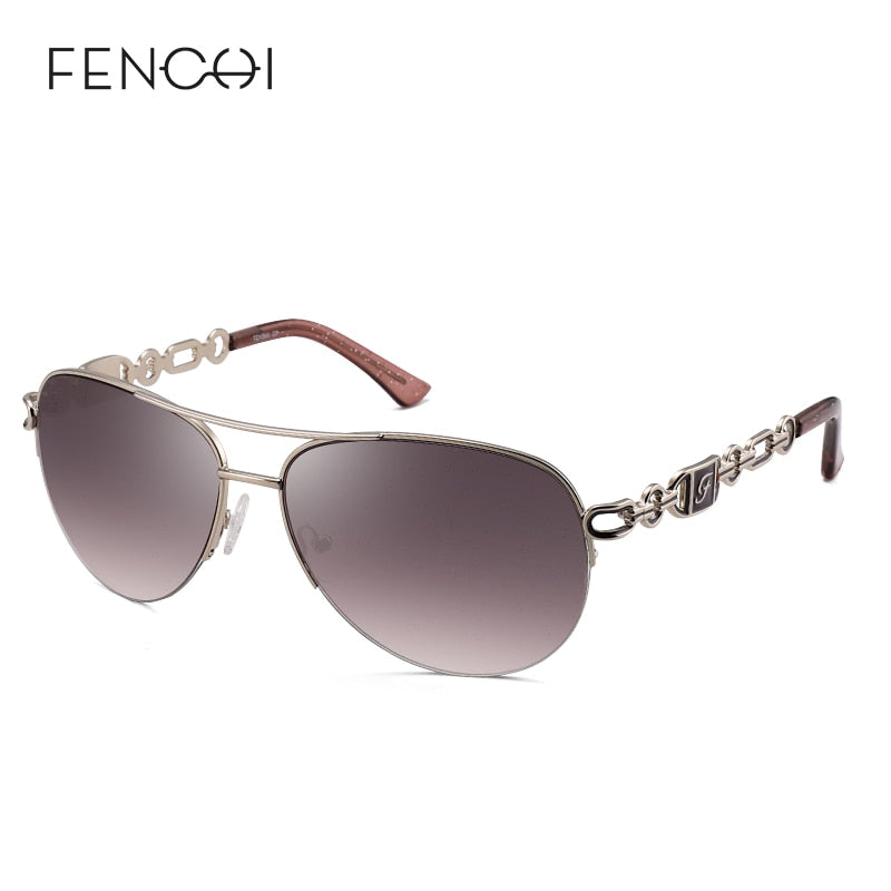 FENCHI Women Sunglasses DesignerTrendy Brand Vintage Pink Mirror Sun Glasses Ladies Cat Eye Eyewear Oculos Feminino De Sol