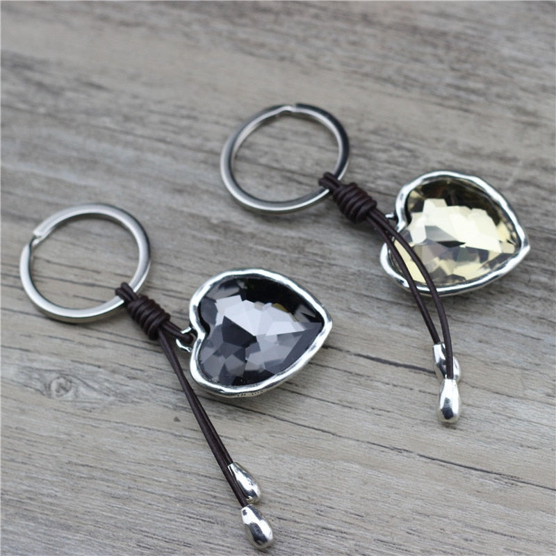 Anslow Brand Fashion Jewelry Classic Large Pendant Ocean Heart Keychain Key Rings For Lady Door Car Bag AccessoriesL LOW0015KY