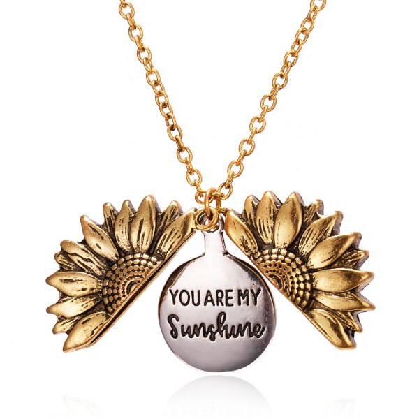Fashion Sunflower Choker Necklace For Women Cute Flower Pearl Pendant Lady Girls Party Jewelry Accessories Charm Gift