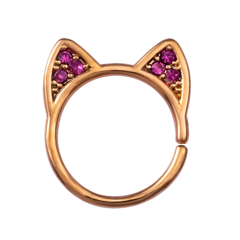 1pc Copper Nose Rings Hoop Septum V-Shap Ear Stud Tragus Cartilage Earring Helix Eyebrow Lip Piercing Nariz Body Jewelry 18G
