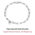 ORSA JEWELS 14K Gold Plated Genuine 925 Sterling Silver Paperclip Neck Chain 6/9.3/12mm Link Necklace for Women Men Jewelry SC39 - Charlie Dolly