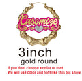 Big Bamboo Personalized Name Custom Earrings C4 - Charlie Dolly