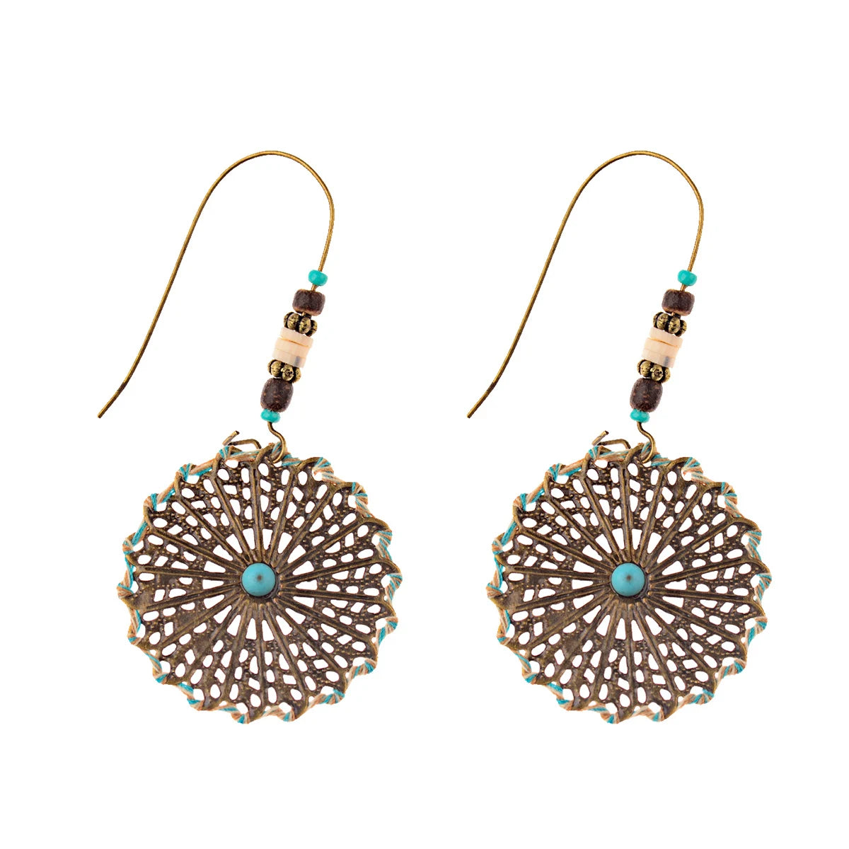 أقراط متدلية مصنوعة من سبائك البرونز العتيق للنساء أقراط Jhumka الهندية ذات سلسلة طويلة بوهو تريبل