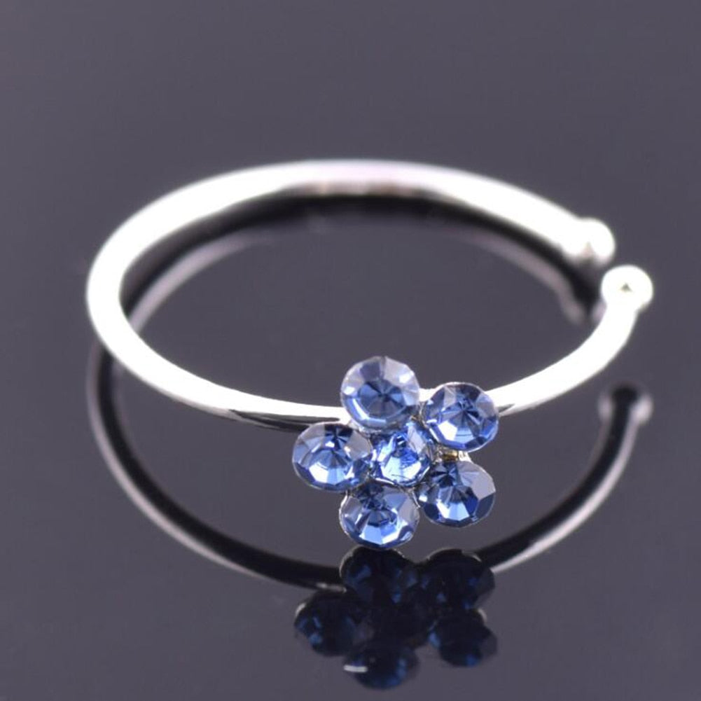1PCS Fashion Fake Nose Ring Crystal C Clip Septum Lip Non Piercing Swirls Nose Rings Hoop For Women Men Body Jewelry