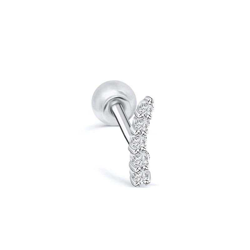 ROXI Flower Lightning Butterfly Cross Symbol Crown Eye Stud Earrings for Women Piercing Earrings Silver 925 Jewelry Pendientes