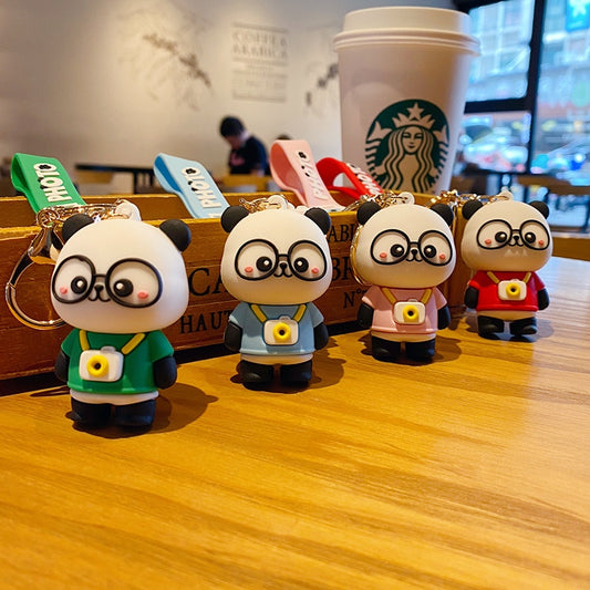 Cartoon Cute Panda Keychain Adorable Animal Keyring Men and Women Kids Bag Pendant Car Key Chain Key Ring Gift for Children - Charlie Dolly