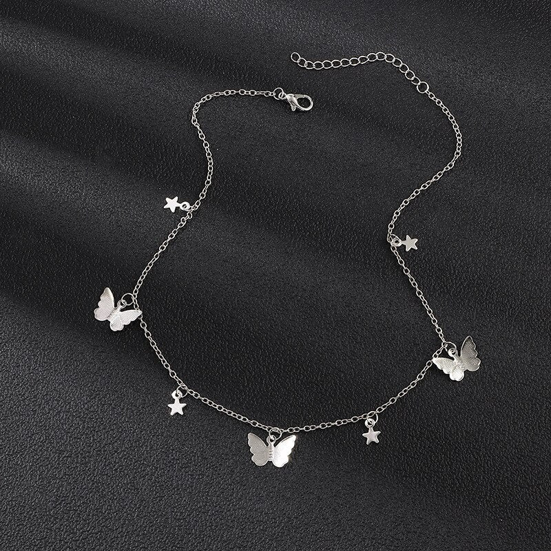 2023 Boho Necklaces & Pendants Vintage Multilayer Choker Necklace Women Fashion Collar Collier Femme Moon Jewelry Accessories