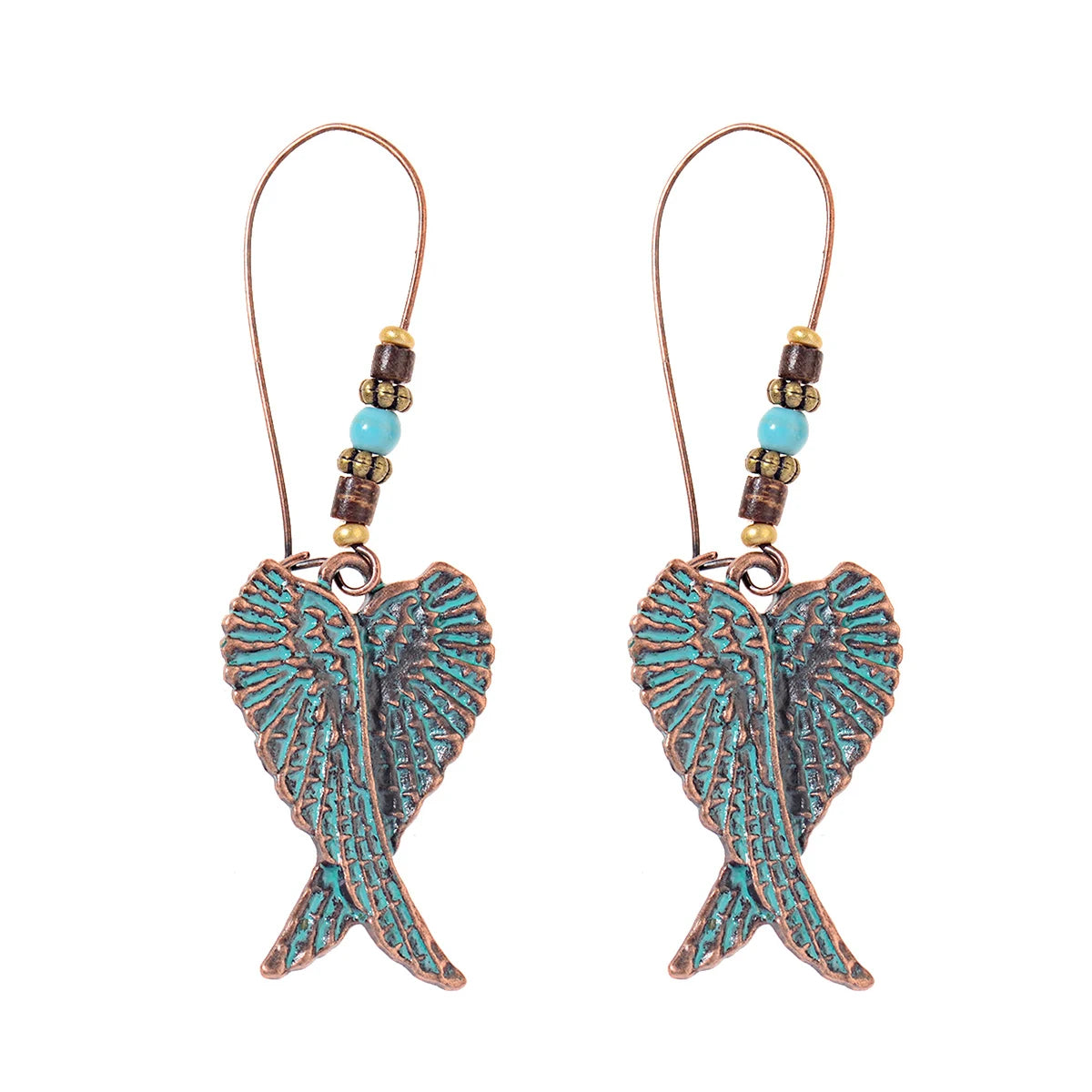 أقراط متدلية مصنوعة من سبائك البرونز العتيق للنساء أقراط Jhumka الهندية ذات سلسلة طويلة بوهو تريبل