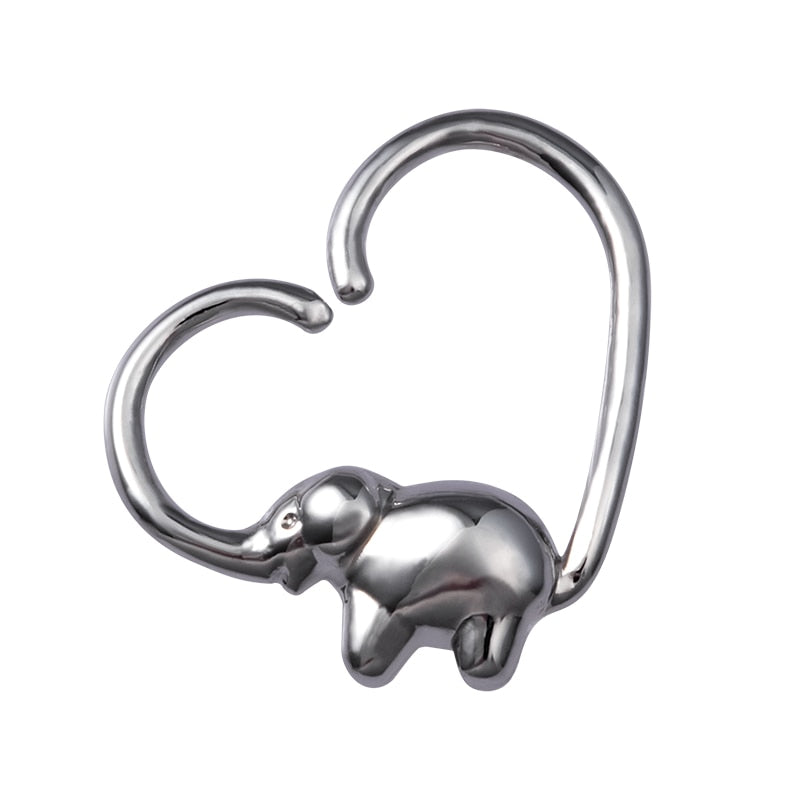 1pc Copper Nose Rings Hoop Septum V-Shap Ear Stud Tragus Cartilage Earring Helix Eyebrow Lip Piercing Nariz Body Jewelry 18G