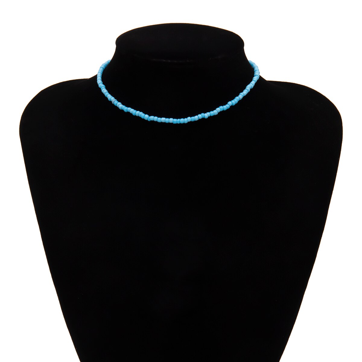 SHIXIN Separable 2 Layered White/Black Beads Necklaces Korean Small Beaded Conch Shell Choker Necklace for Women Fashion Collar