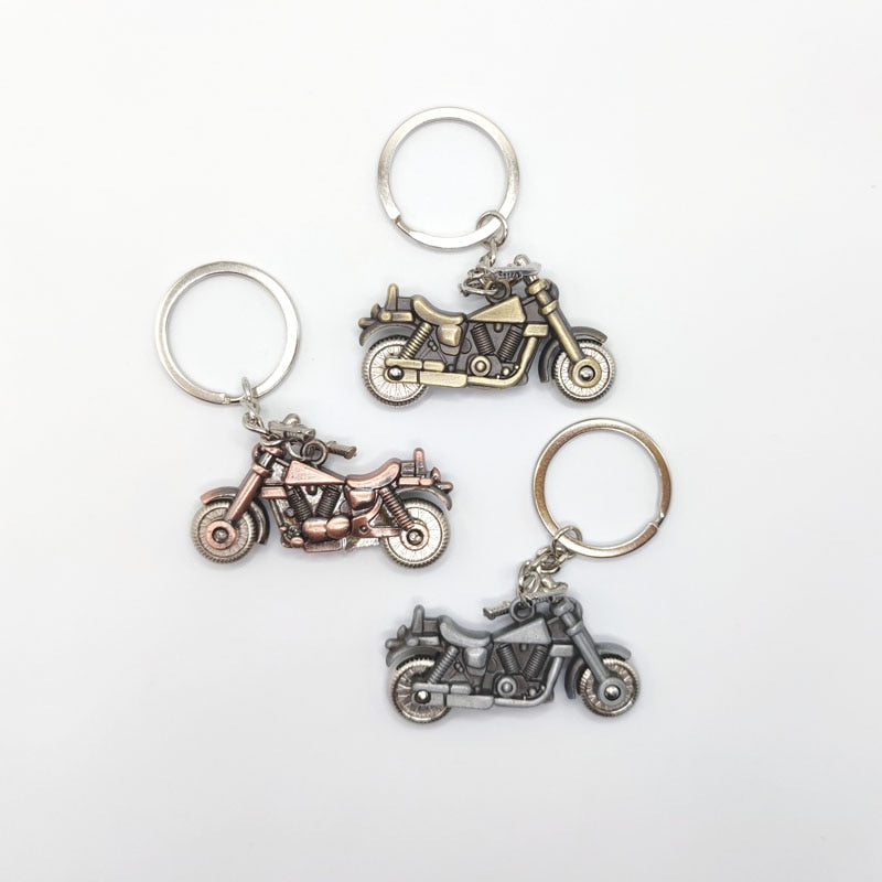 Cool Metal Motorcycle Keychain Miniature Simulation Motorcycle Keyring Men Car Key Chain Ring Holder Bag Pendant Accessories