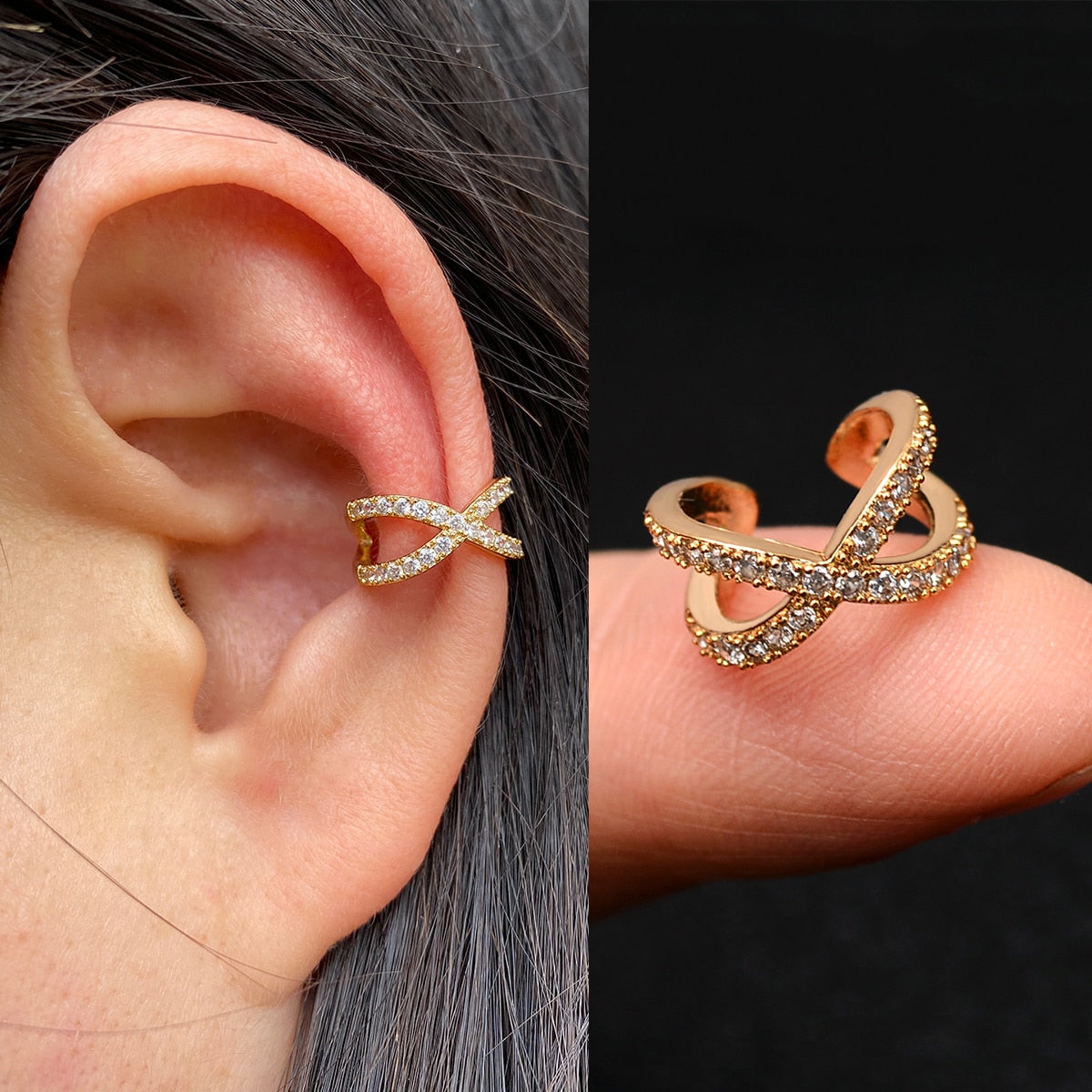 1Pcs Hot Sale Cute Metal Leaf Earcuff Clips On Earring for Women Girls No Fake Piercing Cartilage Earrings Ear Ring Without Hole