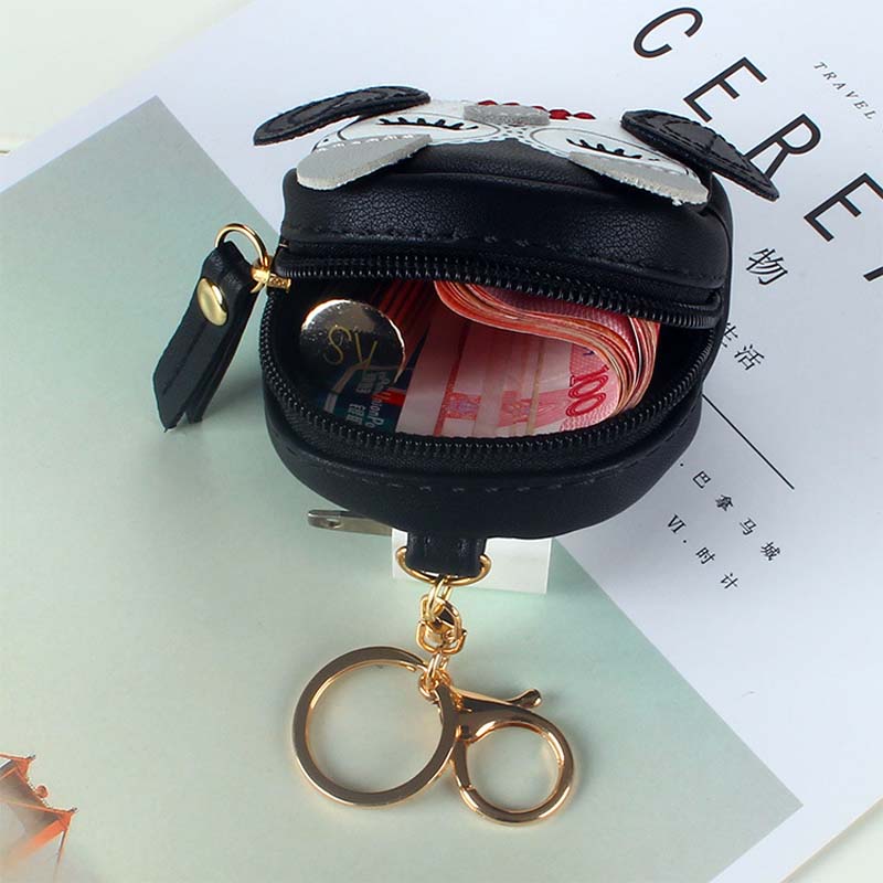 Cute Key Bag Owl Coin Purse Mini School Bag Car Key Chain Pendant Lady Wallet PU Leather Coin Purses Coin Purse Keychain