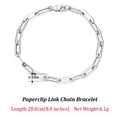 ORSA JEWELS 14K Gold Plated Genuine 925 Sterling Silver Paperclip Neck Chain 6/9.3/12mm Link Necklace for Women Men Jewelry SC39 - Charlie Dolly