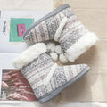 comemore Winter Home Cotton Warm Boots Soft Bottom Non-slip Female Furry Cloud Slipper Women's Home Slipper Flat Shoes for Women - Charlie Dolly