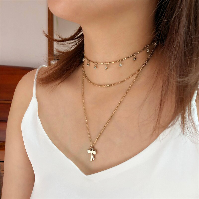 3 PCS OFF 10% Bohemian Colorful Seed Beads Necklace Long Horn Pendant Starfish Multi-layer Pearl Necklace Set For Women Jewelry