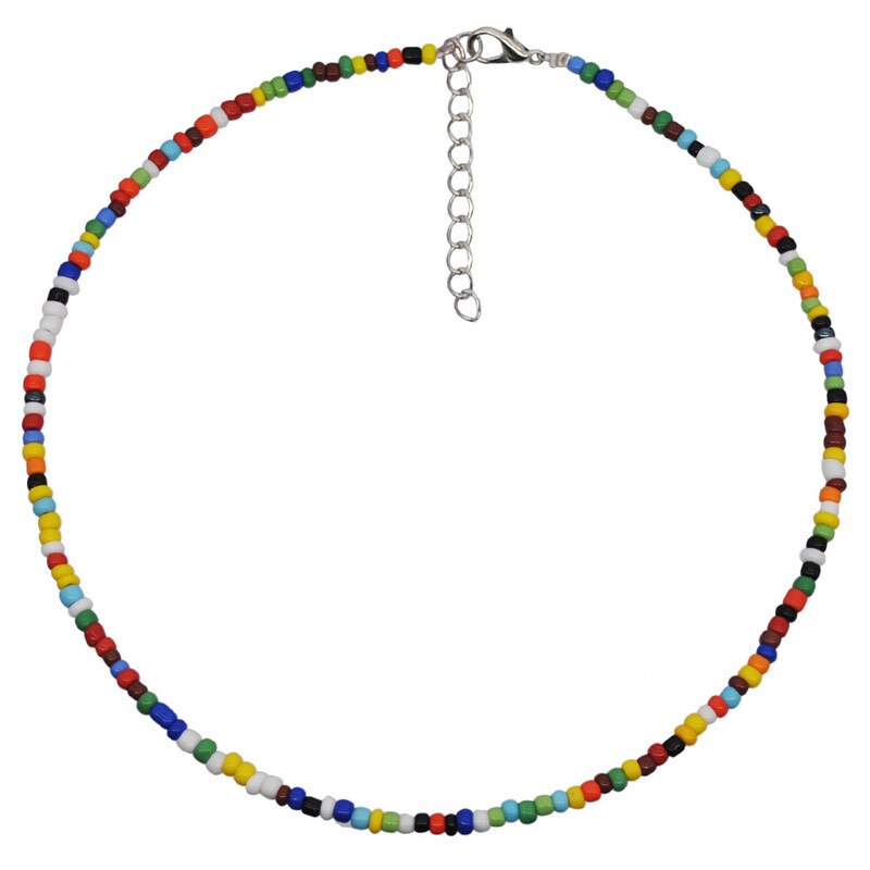 3 PCS OFF 10% Bohemian Colorful Seed Beads Necklace Long Horn Pendant Starfish Multi-layer Pearl Necklace Set For Women Jewelry