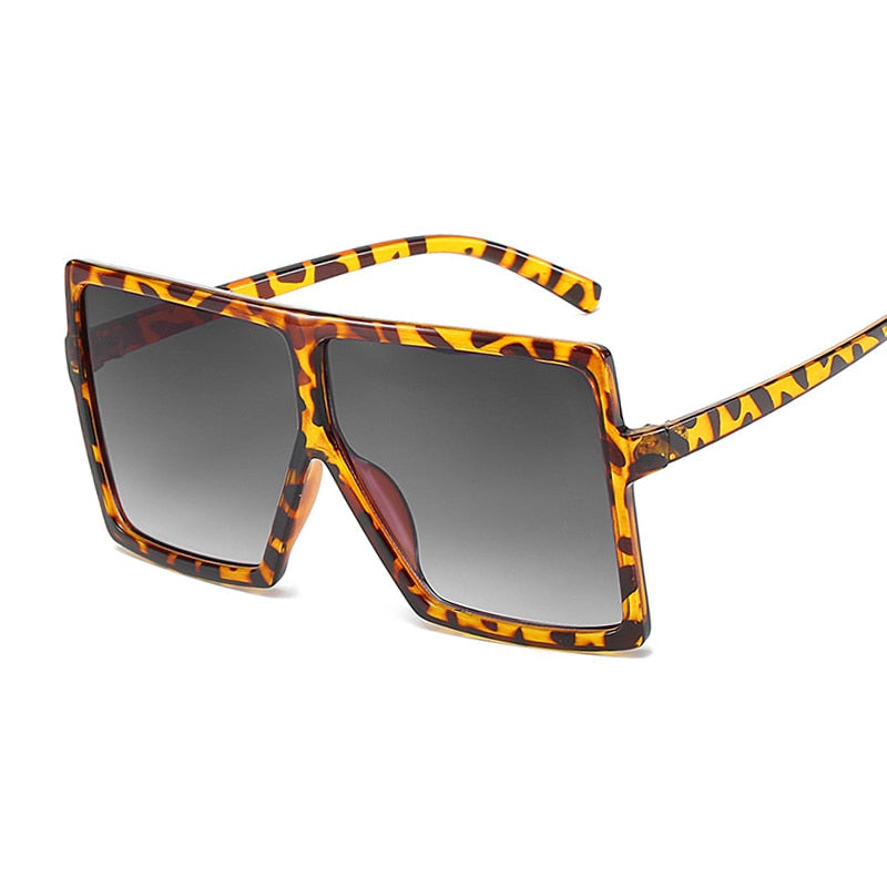 Oversized Shades Sunglasses Woman Pink Fashion Square Glasses Big Frame Sun Glasses Female Vintage Retro Unisex Oculos Feminino