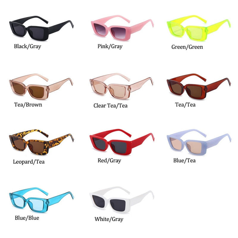 Vintage Small Pink Shades For Women Square Sunglasses 2021 Luxury Designer Rectangle Sun Glasses Female Nude Eyewear UV400
