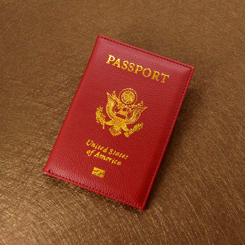 Personalised Passport Cover women With Name USA Cute Pink Personalized Passport Holder designer Travel Passport Case Pouch