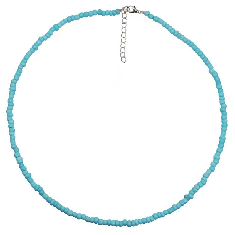 3 PCS OFF 10% Bohemian Colorful Seed Beads Necklace Long Horn Pendant Starfish Multi-layer Pearl Necklace Set For Women Jewelry