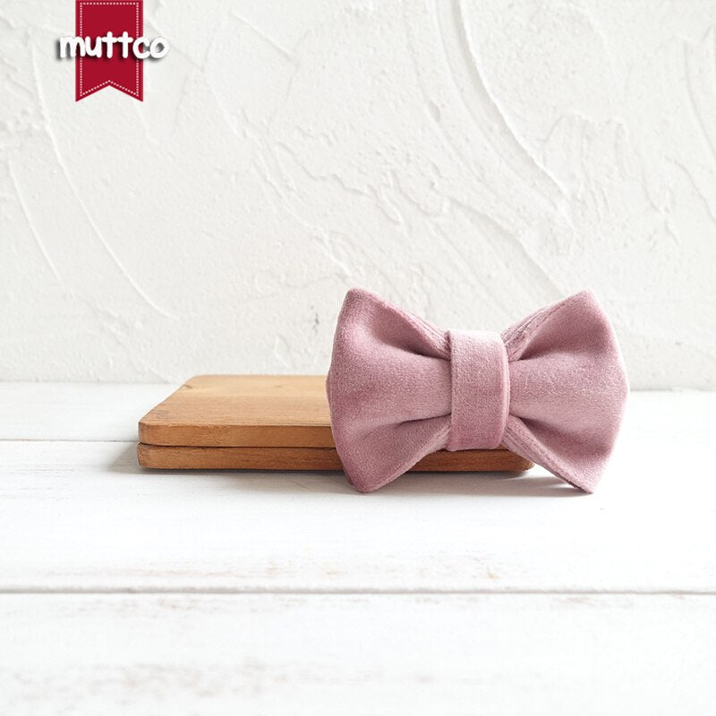 MUTTCO Adjustable cat collar THE BABY PINK handmade pet products 2 sizes metal buckle double cloth cat collar UCC080