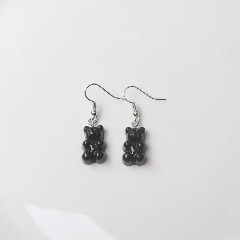 Black Leaf Pearl Crystal Long Earrings Jewelry