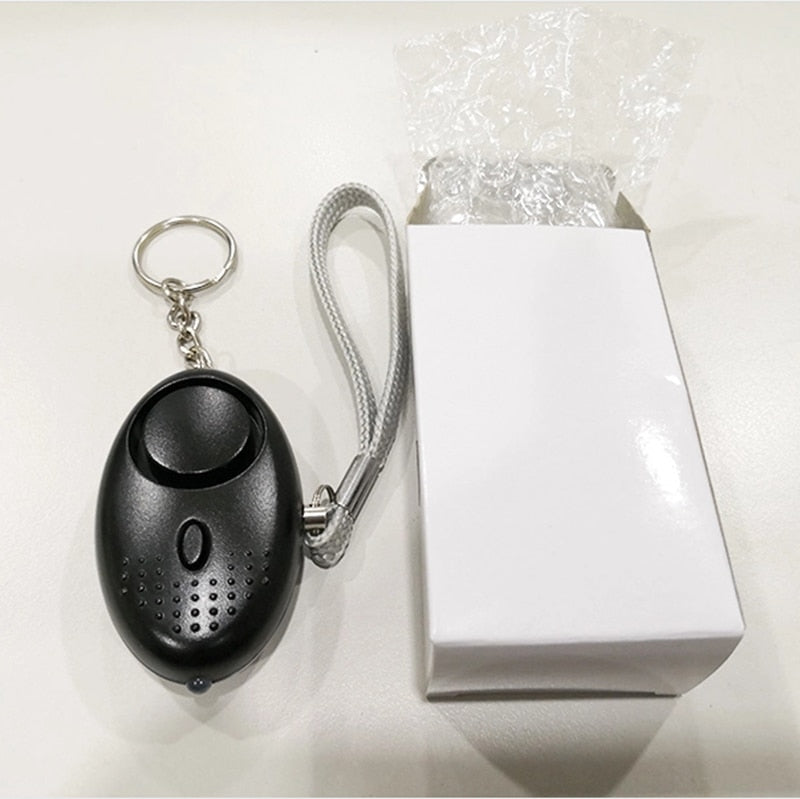 Portable Self Defense 130dB Anti Aggression Personal Security Alarm Keychain LED Lights Emergency Safety For Women
