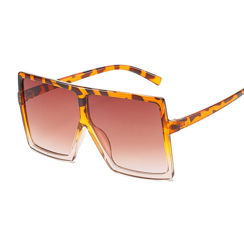 Oversized Shades Sunglasses Woman Pink Fashion Square Glasses Big Frame Sun Glasses Female Vintage Retro Unisex Oculos Feminino