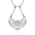 Ring Holder Necklace Lotus Flower 925 Sterling Silver Engagement Wedding Magic Rings Multiple for Women - Charlie Dolly