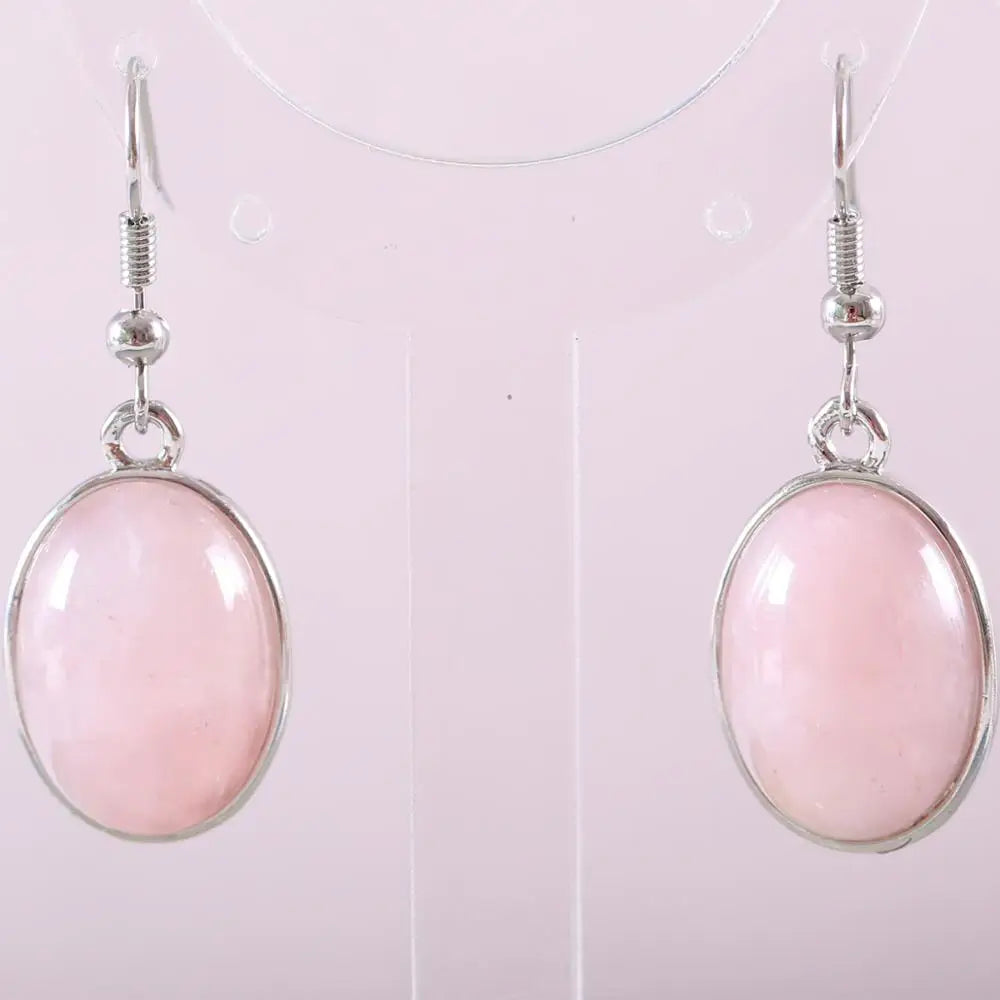 White Opal Lapis Cabochon Drop Earrings Jewelry