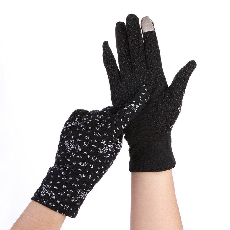 Women Sunscreen Stretch Gloves Summer Spring Lady Touch Screen Anti Uv Slip Resistant Driving Glove Breathable Guantes Pink