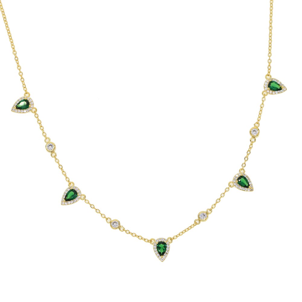 Bohemia NEWest gold color Pink stone statement chain necklace choker fashion jewelry for women elegance gift stylish jewelry
