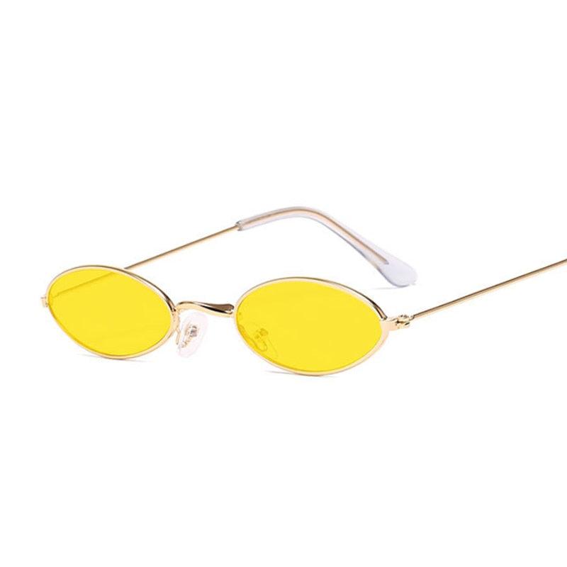 Small Frame Black Shades Round Sunglasses Woman Oval Brand Designer Vintage Fashion Pink Sun Glasses Female Oculos De Sol