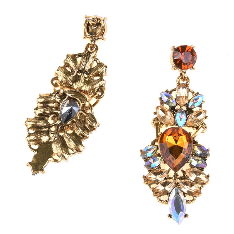 Crystal Water Drop Long Statement Earrings Jewelry