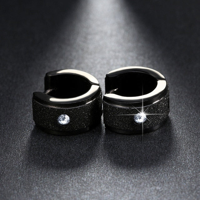 ZORCVENS Silver Color&Gold-Color Punk Rock Stainless Steel Small Hoop Earrings for Women Wedding Party Jewelry