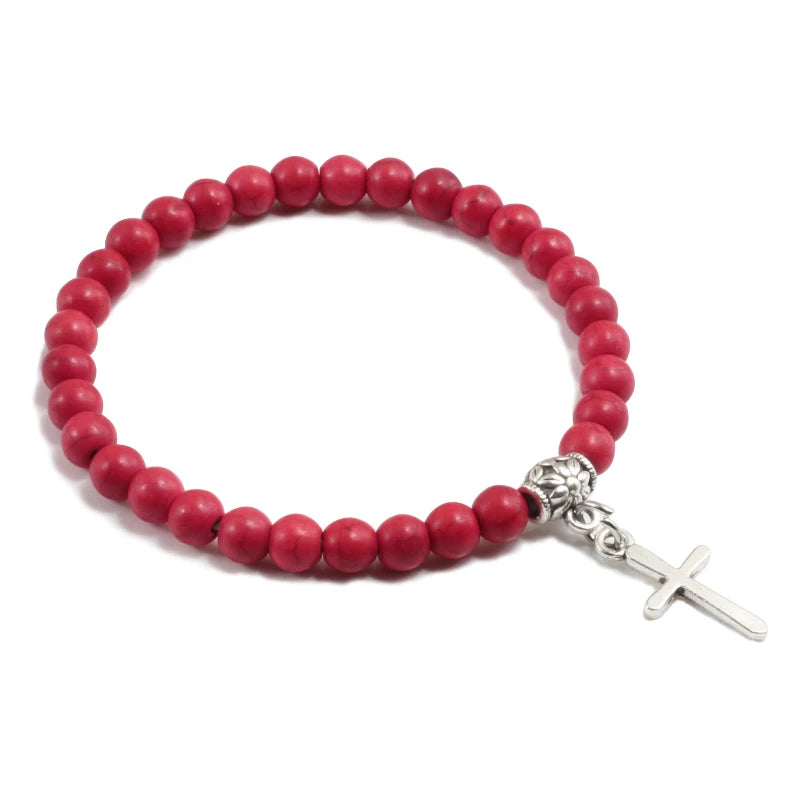 Natural Stone Beaded Bracelet