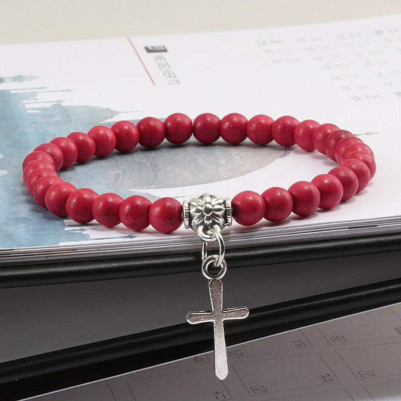 Natural Stone Beaded Bracelet
