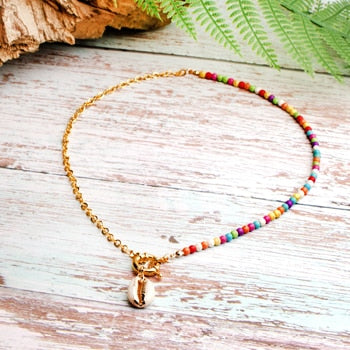 MOON GIRL Boho Cowrie Choker Natural Shell Pendant Necklace Women Design Chain Collares Fashion Collier Femme Dropshipping