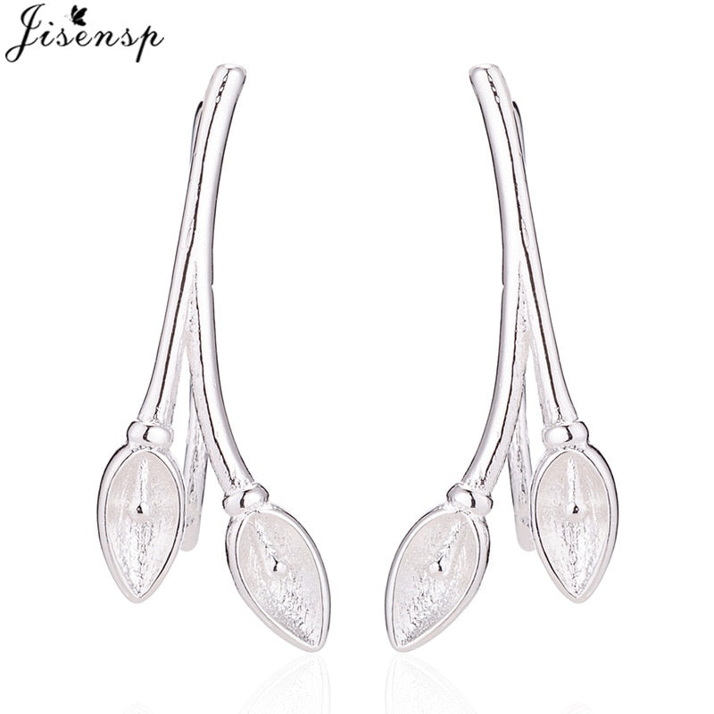 Jisensp Punk Waves Ear Climbers Earrings for Women Stud Earings Ear Crawler Bohemian Cute Earing Piercing Earings Pendientes