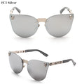Emosnia Pink Sunglasses Rose Gold Skull Oversize Sunglasses Women Brand Designer Big Frame Sun Glasses For Female Ladies Eyewear - Charlie Dolly