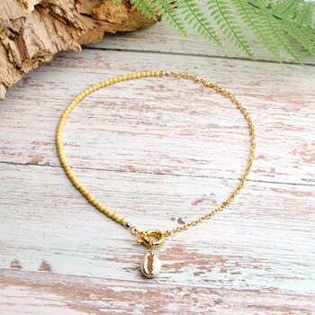 MOON GIRL Boho Cowrie Choker Natural Shell Pendant Necklace Women Design Chain Collares Fashion Collier Femme Dropshipping